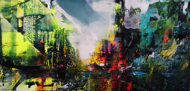 Landschap #4, 140 x 80 cm.